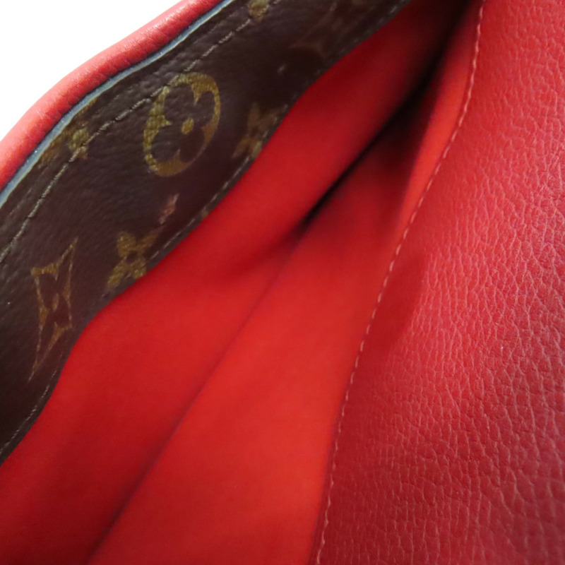紅/棕色 原花帆布 牛皮 Pallas 肩背包 M41241【LOUIS VUITTON LV 路易威登】 M41241-3