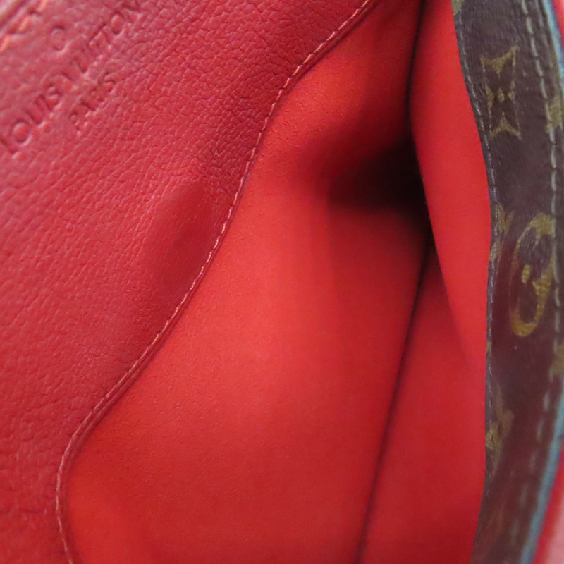 紅/棕色 原花帆布 牛皮 Pallas 肩背包 M41241【LOUIS VUITTON LV 路易威登】 M41241-5