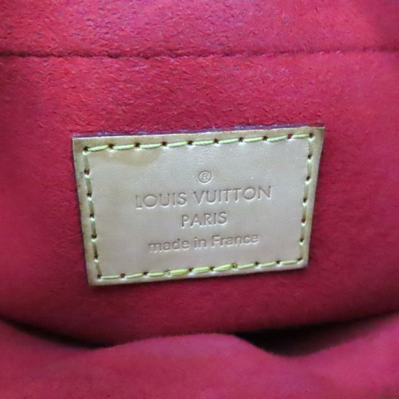 紅/棕色 原花帆布 牛皮 Pallas 肩背包 M41241【LOUIS VUITTON LV 路易威登】 M41241-6