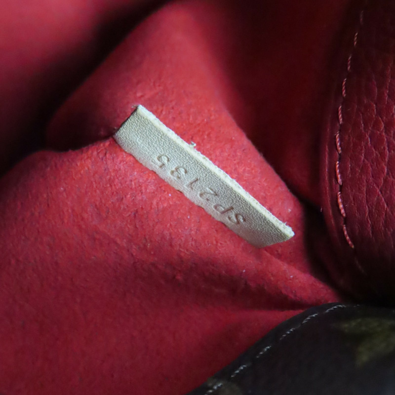 紅/棕色 原花帆布 牛皮 Pallas 肩背包 M41241【LOUIS VUITTON LV 路易威登】 M41241-8