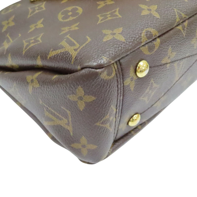 紅/棕色 原花帆布 牛皮 Pallas 肩背包 M41241【LOUIS VUITTON LV 路易威登】 M41241-11