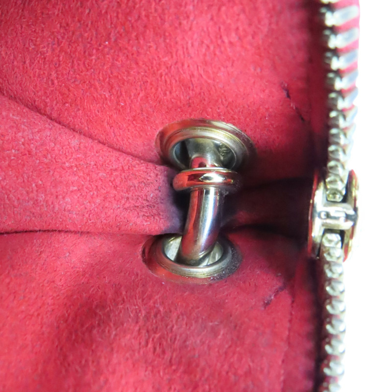 紅/棕色 原花帆布 牛皮 Pallas 肩背包 M41241【LOUIS VUITTON LV 路易威登】 M41241-14