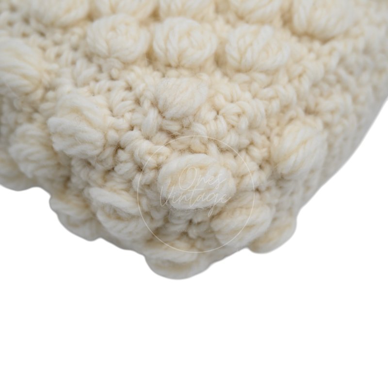 中古 芬迪 Fendi Mamma 法棍包 Baguette Knit Wool  針織羊毛手袋-45