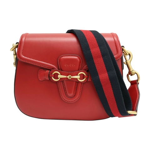 紅色 牛皮 馬銜扣 肩背包 380573【GUCCI 古馳】 380573