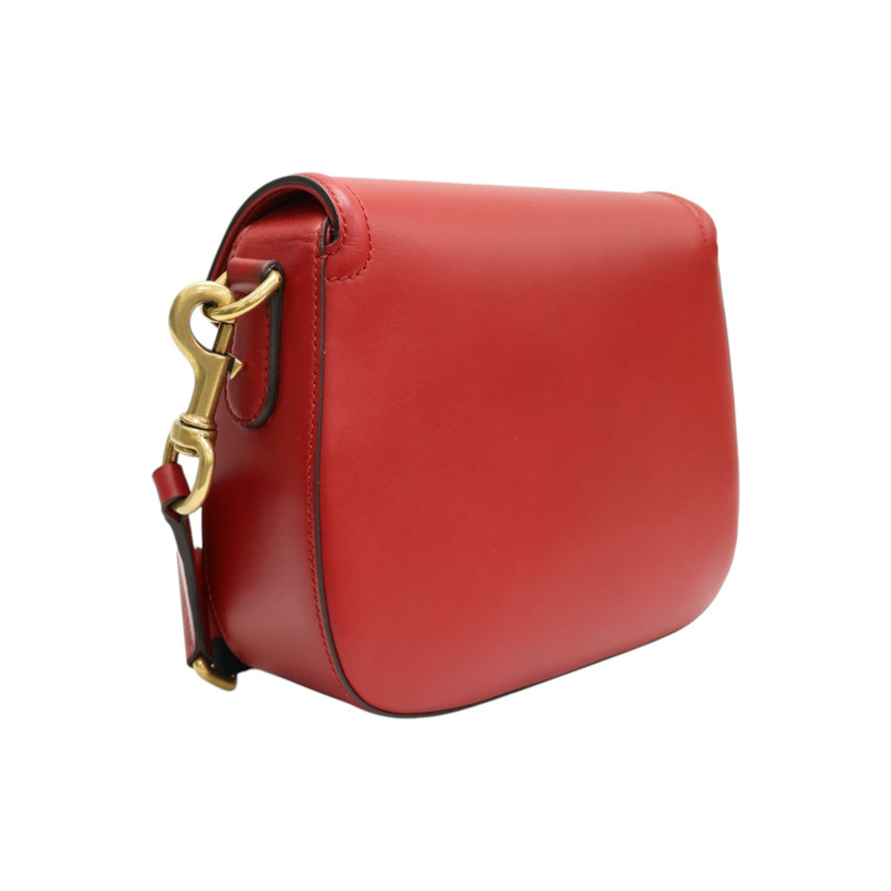紅色 牛皮 馬銜扣 肩背包 380573【GUCCI 古馳】 380573-1