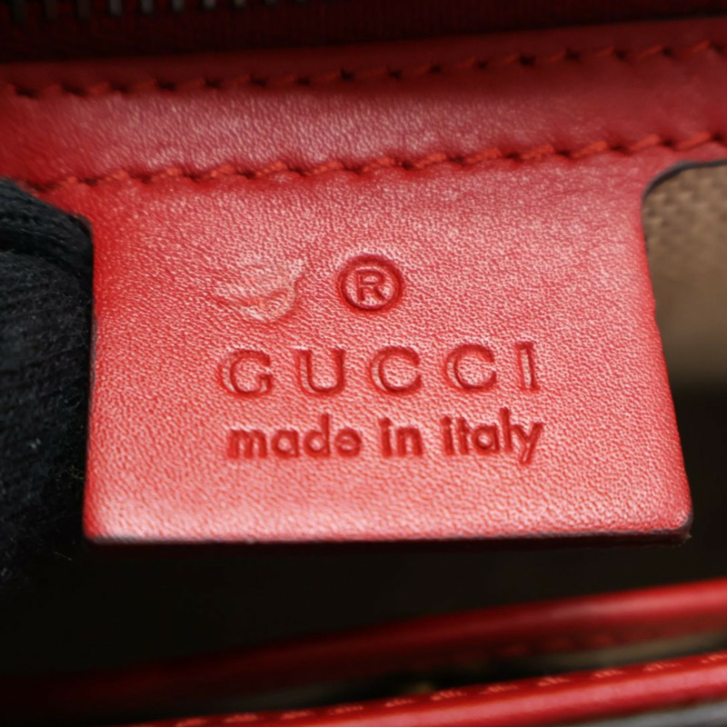 紅色 牛皮 馬銜扣 肩背包 380573【GUCCI 古馳】 380573-3