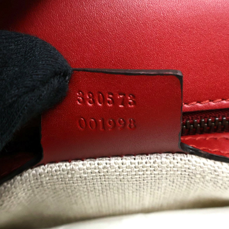 紅色 牛皮 馬銜扣 肩背包 380573【GUCCI 古馳】 380573-4