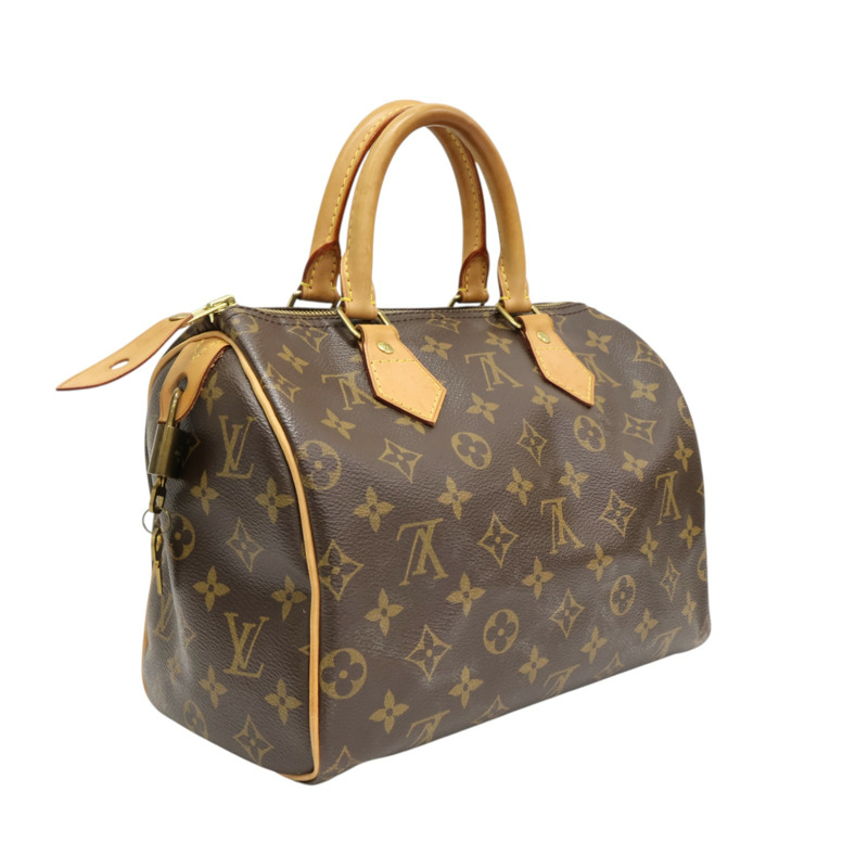 棕色 原花帆布 Speedy 25 手提包【LOUIS VUITTON LV 路易威登】 M41528-1