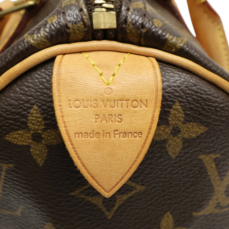 棕色 原花帆布 Speedy 25 手提包【LOUIS VUITTON LV 路易威登】 M41528-3