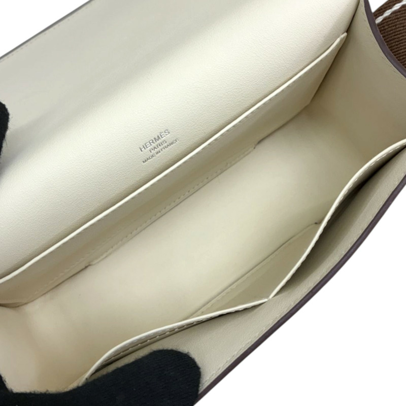 奶油白 Chevre山羊皮 Geta 肩背包 U刻【HERMES 愛馬仕】 H083052CC-2