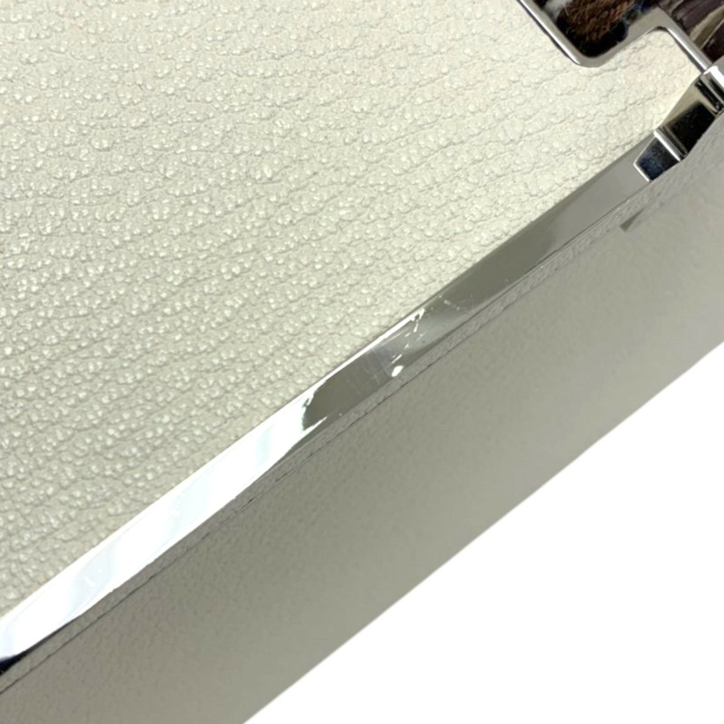 奶油白 Chevre山羊皮 Geta 肩背包 U刻【HERMES 愛馬仕】 H083052CC-12