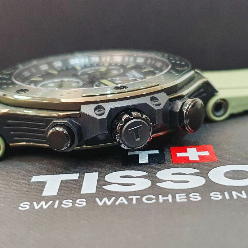 【大眾名錶】TISSOT天梭 T141.417.37.061.02 競速系列 2026/02 計時碼錶 墨綠色計時圈 原廠帶扣 錶徑45mm B1288-7