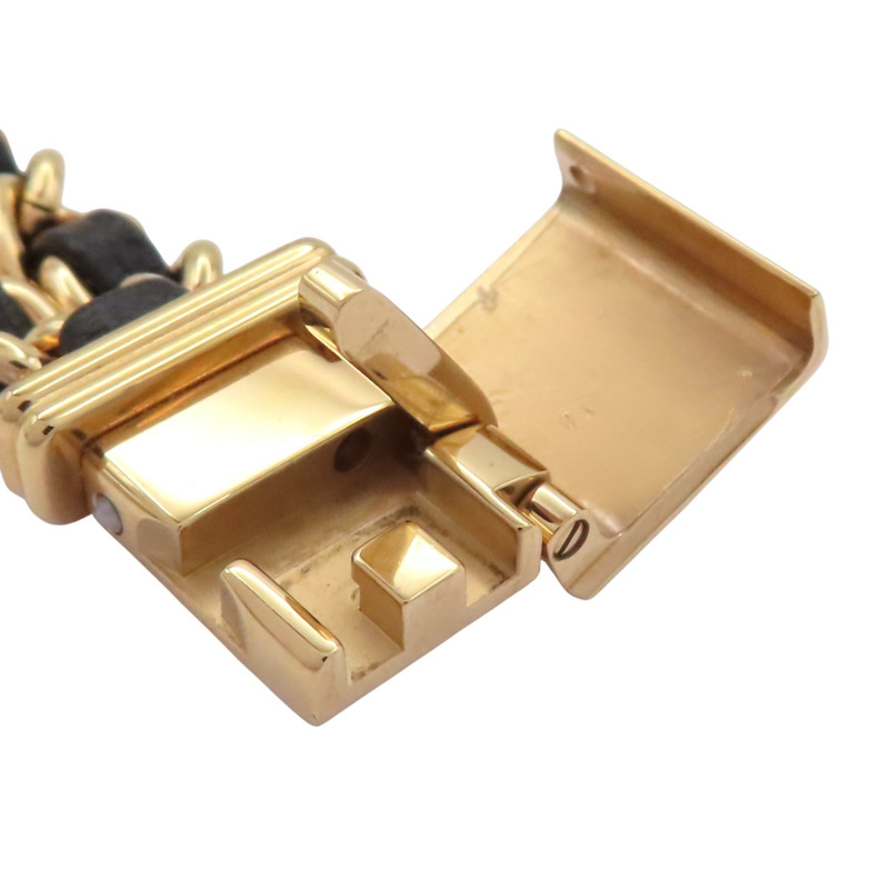 黑色錶盤 鍍金 皮革錶帶 Premiere S 石英腕錶【CHANEL 香奈兒】 H6951-13