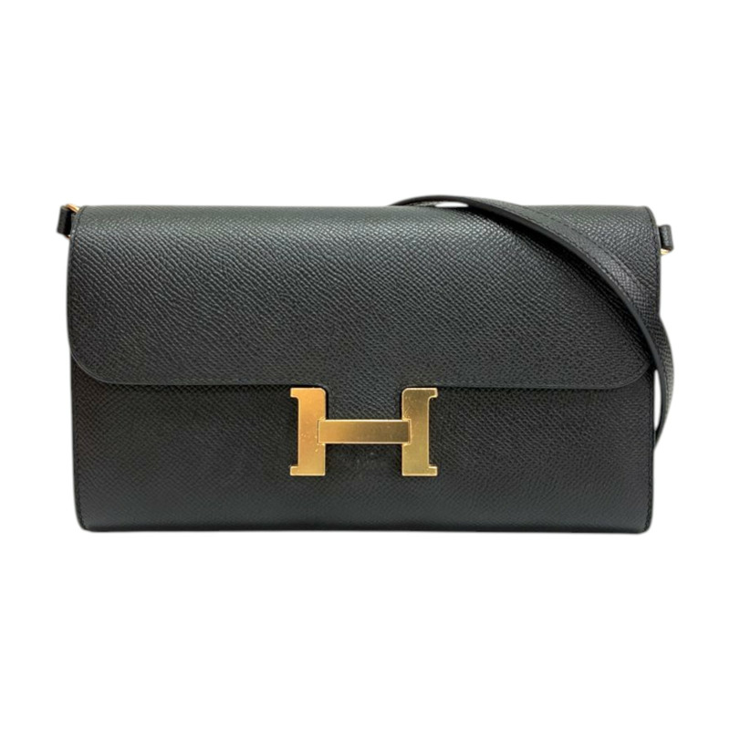 黑色 Epsom牛皮 Constance To Go 肩背包 Z刻 金釦【HERMES 愛馬仕】 H080125CD-0