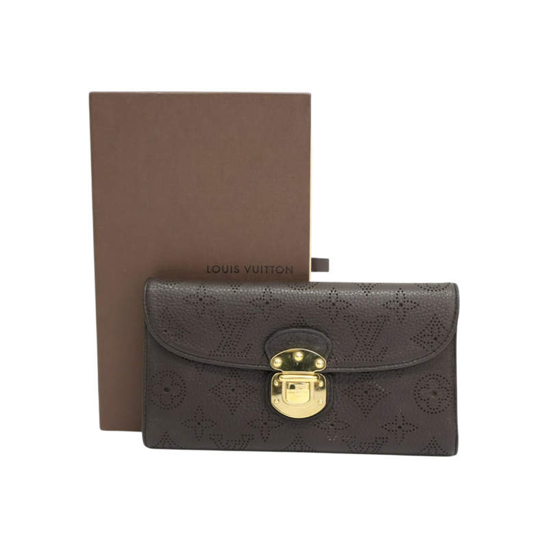 棕色 牛皮壓紋 三折長夾【LOUIS VUITTON LV 路易威登】 M95968-8