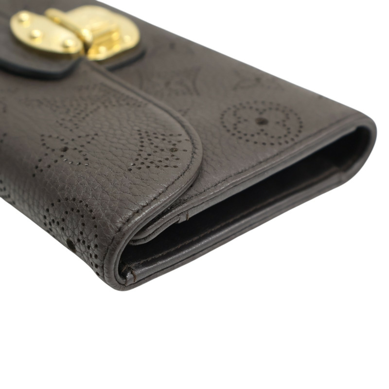 棕色 牛皮壓紋 三折長夾【LOUIS VUITTON LV 路易威登】 M95968-9