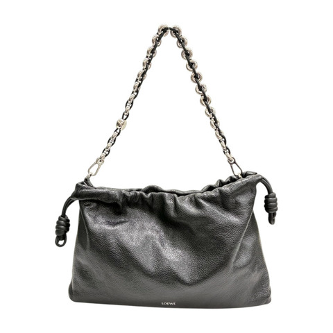 黑色 牛皮 Flamenco Purse 肩背包【LOEWE 羅威】 A411FCRXAP-110