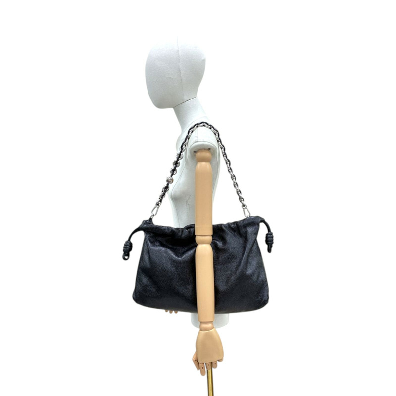 黑色 牛皮 Flamenco Purse 肩背包【LOEWE 羅威】 A411FCRXAP-110-7