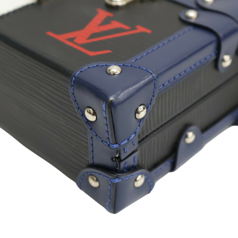 黑/紅/藍色 水波紋牛皮 Petite Malle 肩背包 M52108【LOUIS VUITTON LV 路易威登】 M52108-7