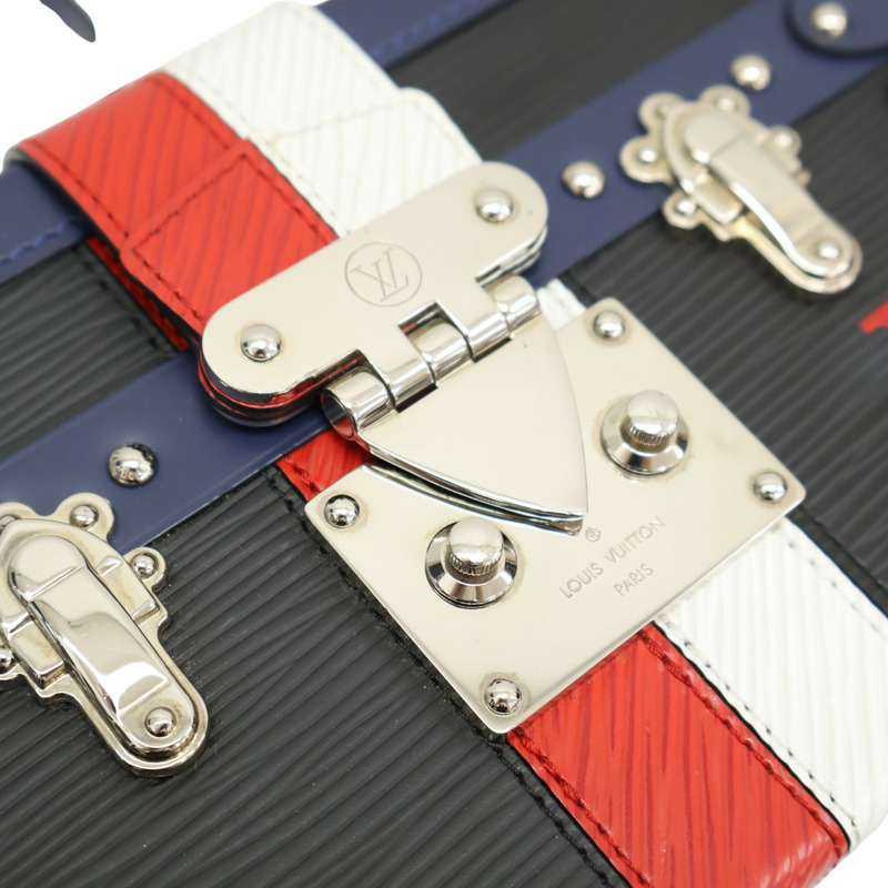 黑/紅/藍色 水波紋牛皮 Petite Malle 肩背包 M52108【LOUIS VUITTON LV 路易威登】 M52108-8