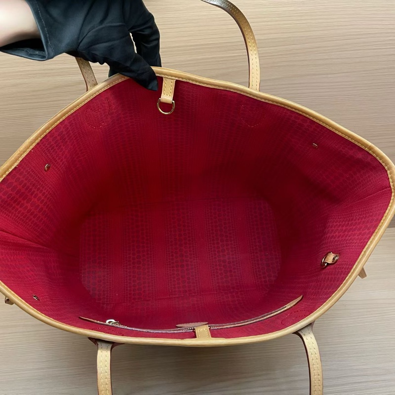 Lv路易威登联名款草间弥生波点系列neverfull中号超大容量 芯片款 有塵袋 無盒子-6