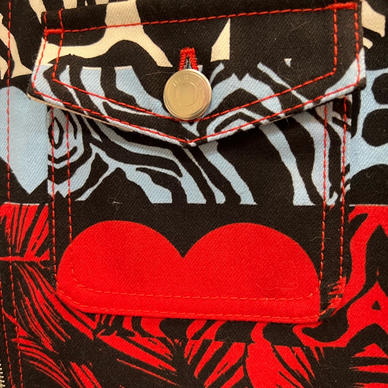 Hermes 愛馬仕愛心圖騰 腰圍可調整洋裝（離櫃閒置品）-4