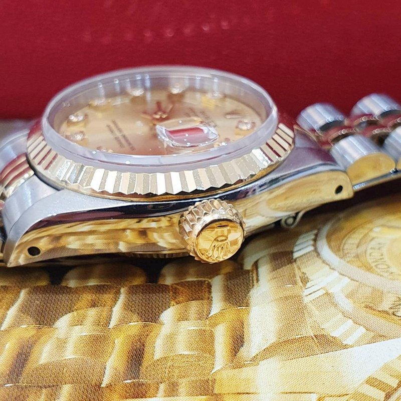 【大眾名錶】ROLEX勞力士 69173 Datejust 蠔式日誌 經典女款 金色十鑽面盤 錶徑26mm 自動上鍊 大眾名錶G269-6