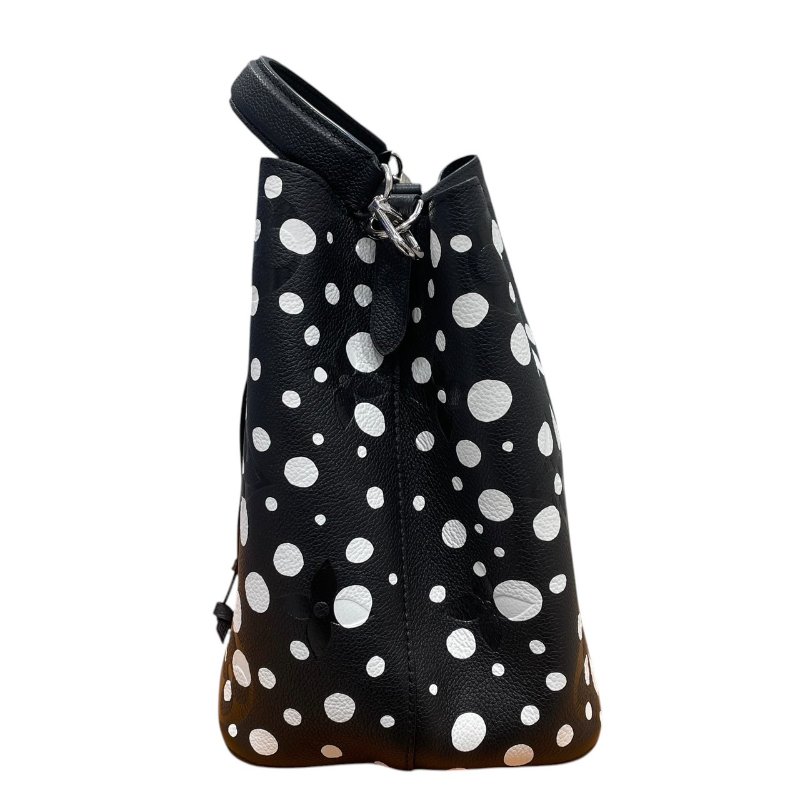 LOUIS VUITTON 路易威登 草間彌生聯名 M21753 NEONOE MM 皮革 黑色 銀釦-2