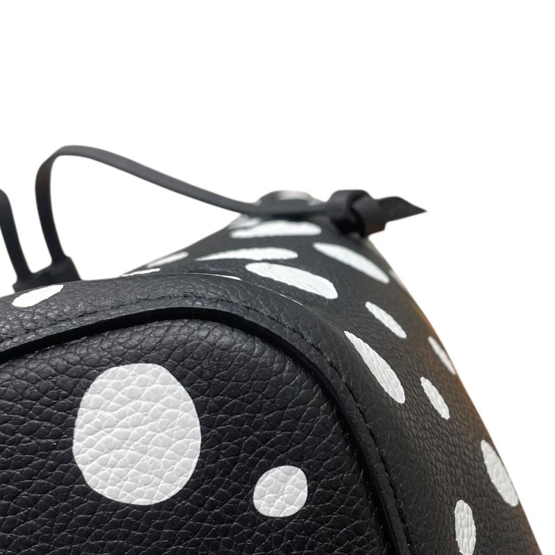 LOUIS VUITTON 路易威登 草間彌生聯名 M21753 NEONOE MM 皮革 黑色 銀釦-6