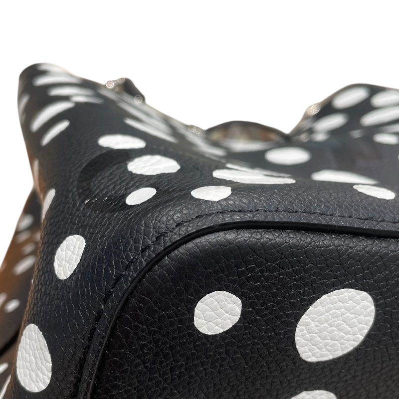 LOUIS VUITTON 路易威登 草間彌生聯名 M21753 NEONOE MM 皮革 黑色 銀釦-7