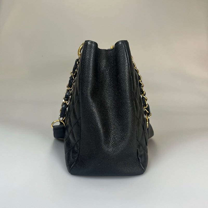 CHANEL GST肩背包荔枝黑 保卡款10開-2