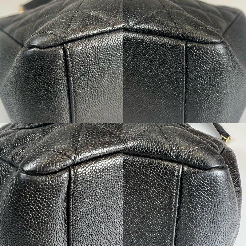 CHANEL GST肩背包荔枝黑 保卡款10開-12