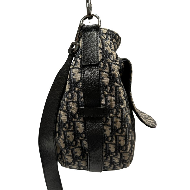 DIOR Canvas Oblique Saddle Messenger Bag GHW-3