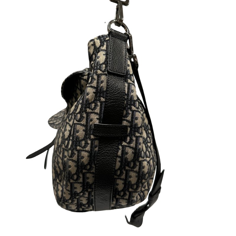 DIOR Canvas Oblique Saddle Messenger Bag GHW-10
