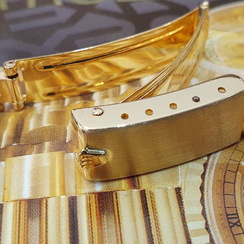 【大眾名錶】ROLEX勞力士 6917 Oyster Perpetual 蠔式 18K女款 原廠虎眼石面盤 原廠K金錶帶 錶徑26mm 自動上鍊 大眾名錶G272-8