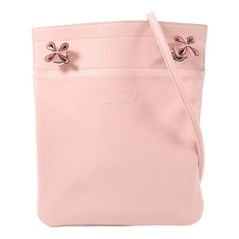 HERMES Swift皮革Aline Mini銀扣肩背袋Rose Sakura