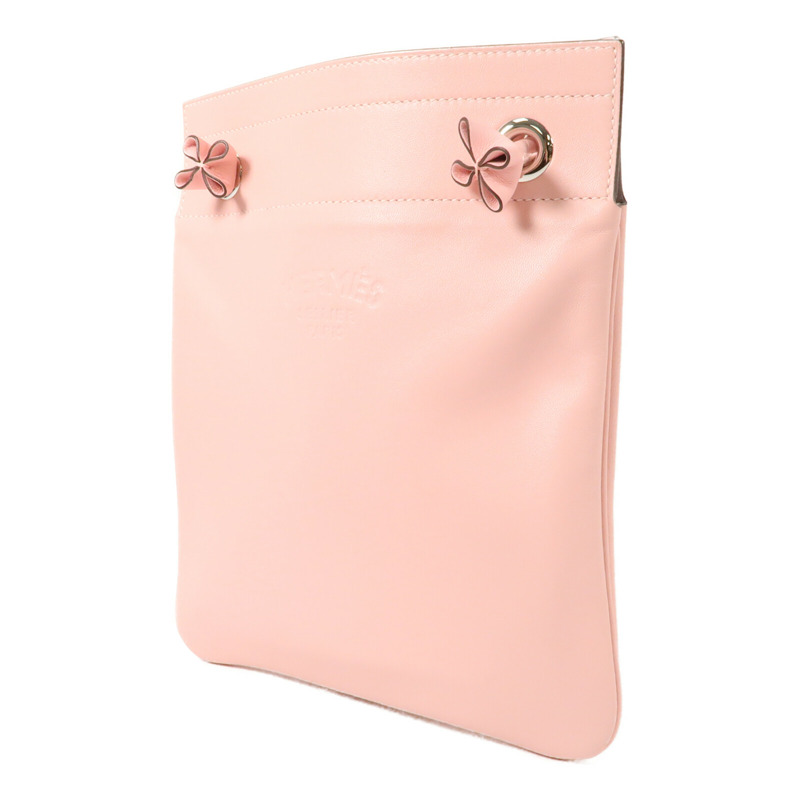 HERMES Swift皮革Aline Mini銀扣肩背袋Rose Sakura-2