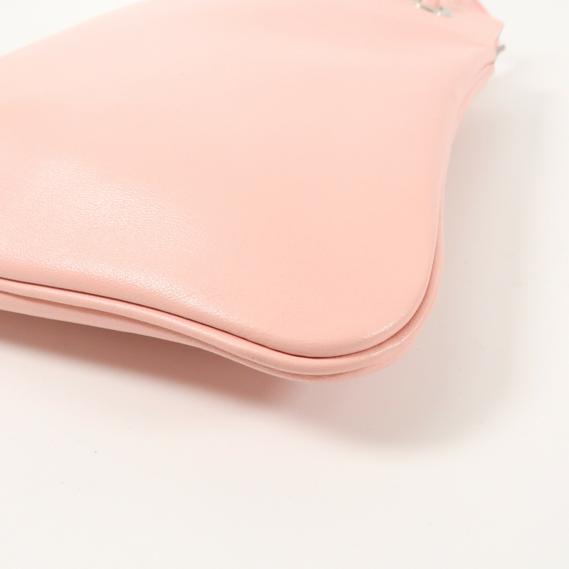 HERMES Swift皮革Aline Mini銀扣肩背袋Rose Sakura-7