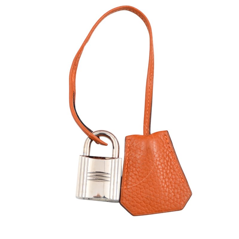 中古 愛馬仕 Hermes Shoulder Birkin 42 JPG 橙色銀色五金手袋-37