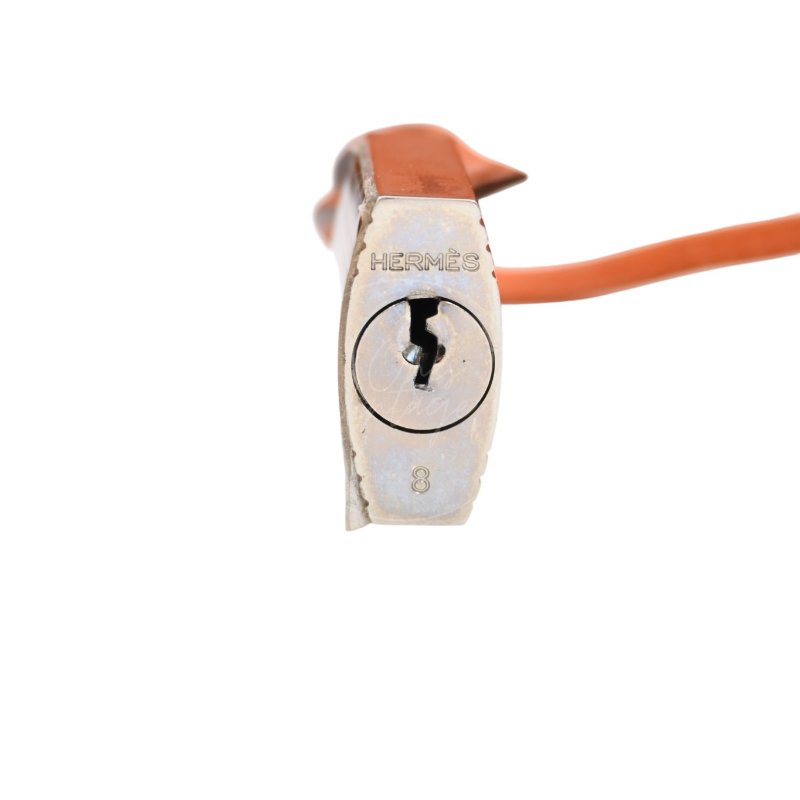 中古 愛馬仕 Hermes Shoulder Birkin 42 JPG 橙色銀色五金手袋-40