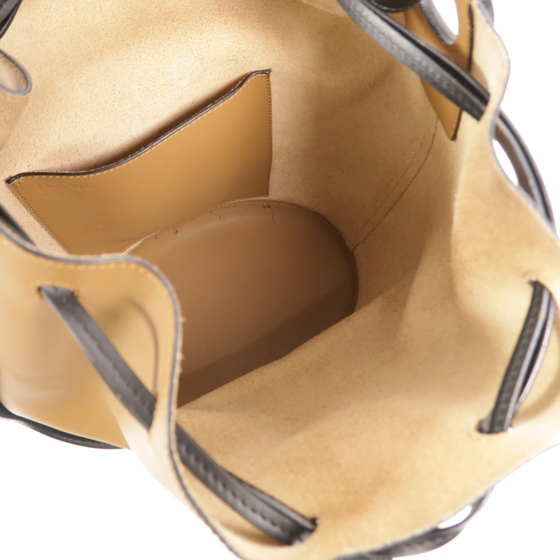 LOEWE 牛皮皮革Balloon Bucket Medium手挽肩背兩用袋-4