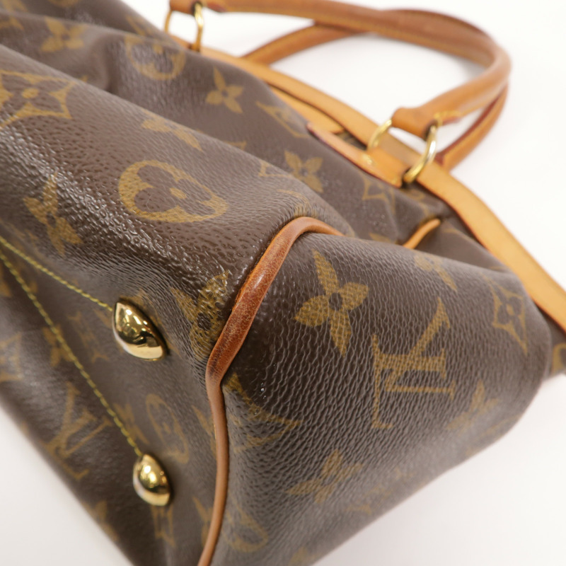 LOUIS VUITTON Monogram Tivoli PM手挽袋棕色-9