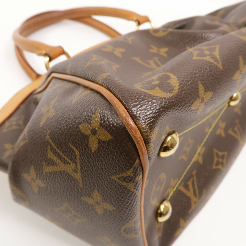 LOUIS VUITTON Monogram Tivoli PM手挽袋棕色-10