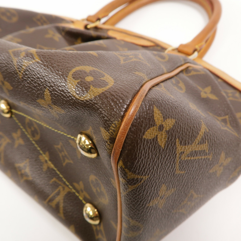LOUIS VUITTON Monogram Tivoli PM手挽袋棕色-11