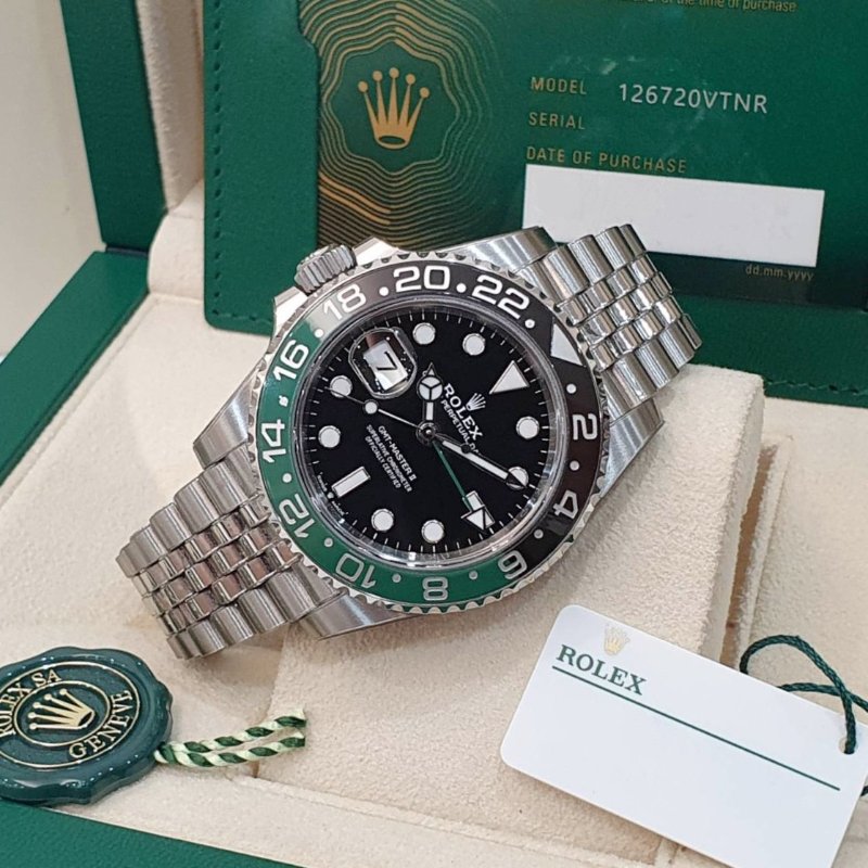 【大眾名錶】ROLEX勞力士 126720VTNR 2024/9全配件 GMT兩地時區 左冠雪碧圈 五珠錶帶 已貼膜 錶徑40mm 自動上鍊 大眾名錶B1291-2