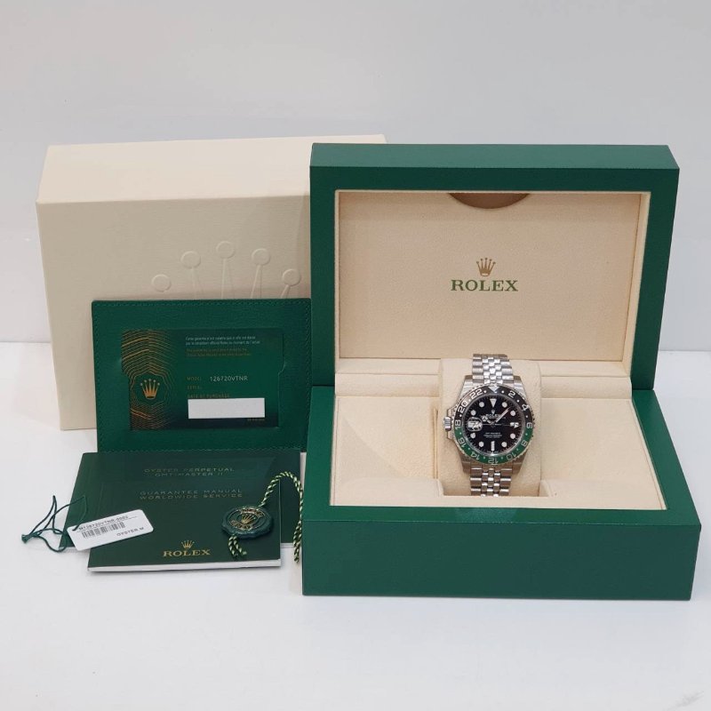 【大眾名錶】ROLEX勞力士 126720VTNR 2024/9全配件 GMT兩地時區 左冠雪碧圈 五珠錶帶 已貼膜 錶徑40mm 自動上鍊 大眾名錶B1291-9