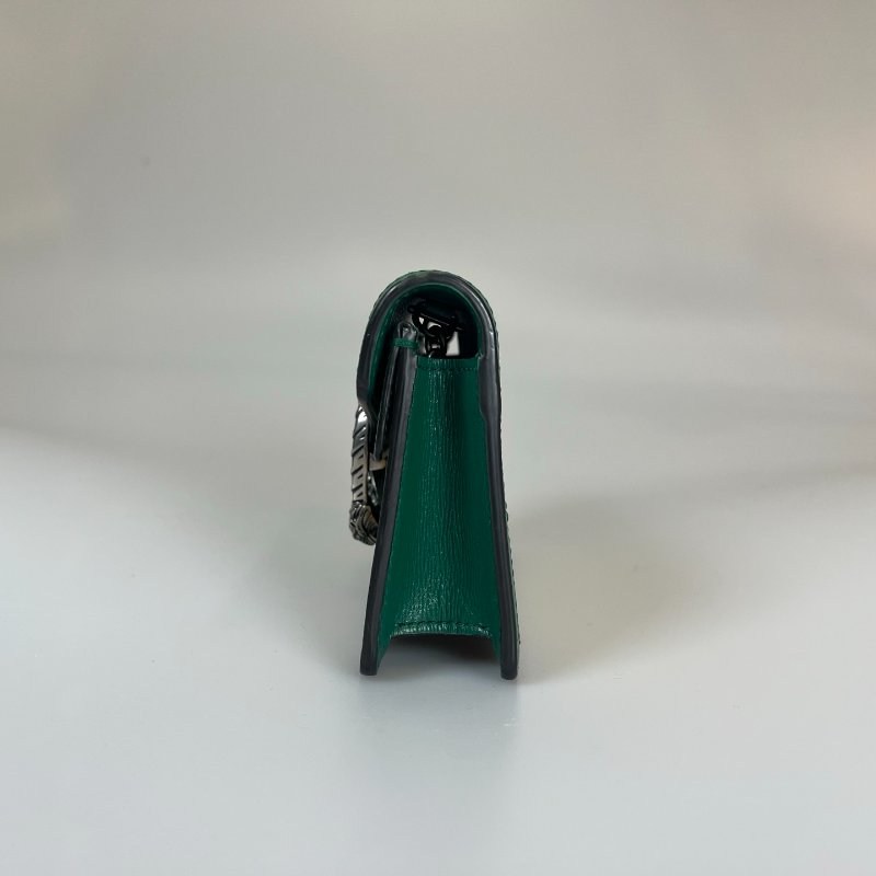 GUCCI 476432  綠拚色酒神包 MINI-3