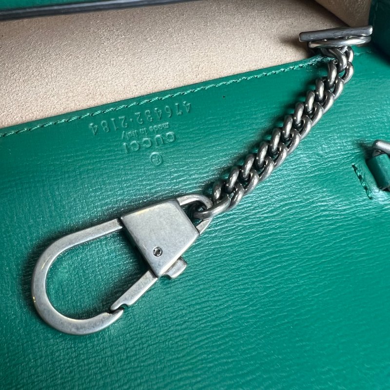 GUCCI 476432  綠拚色酒神包 MINI-10