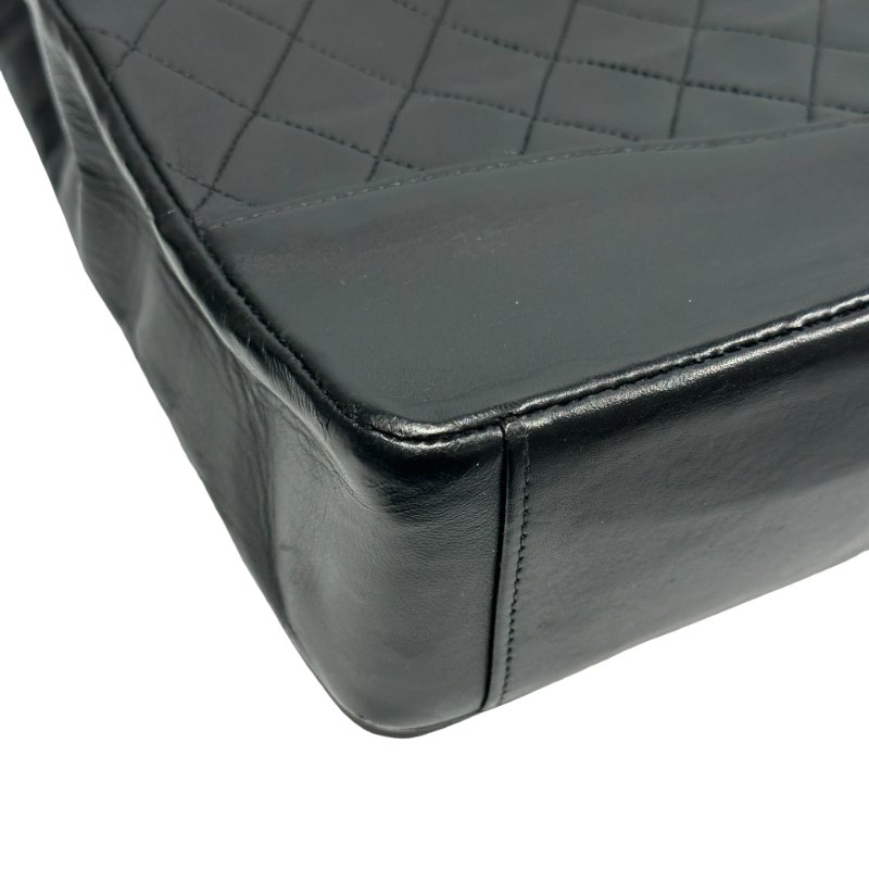 CHANEL Calfskin Leather Vintage 31 Handbag Black GHW-4