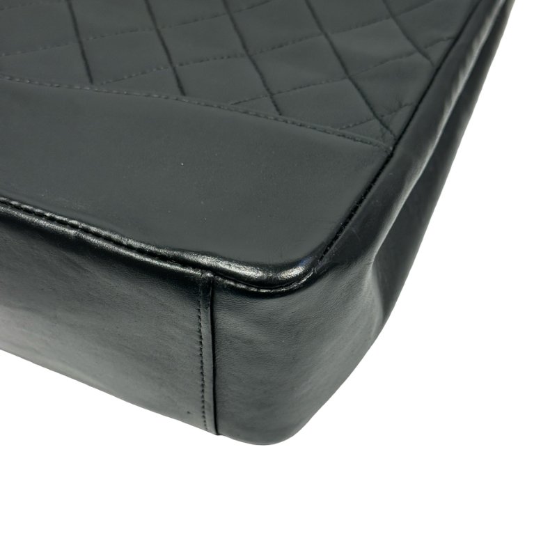 CHANEL Calfskin Leather Vintage 31 Handbag Black GHW-5